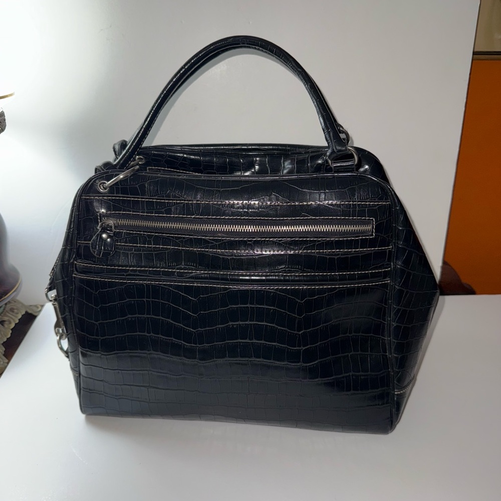 Jones New York Faux Reptile Duffle Bag
